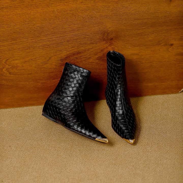 Lunara Woven Leather Boots