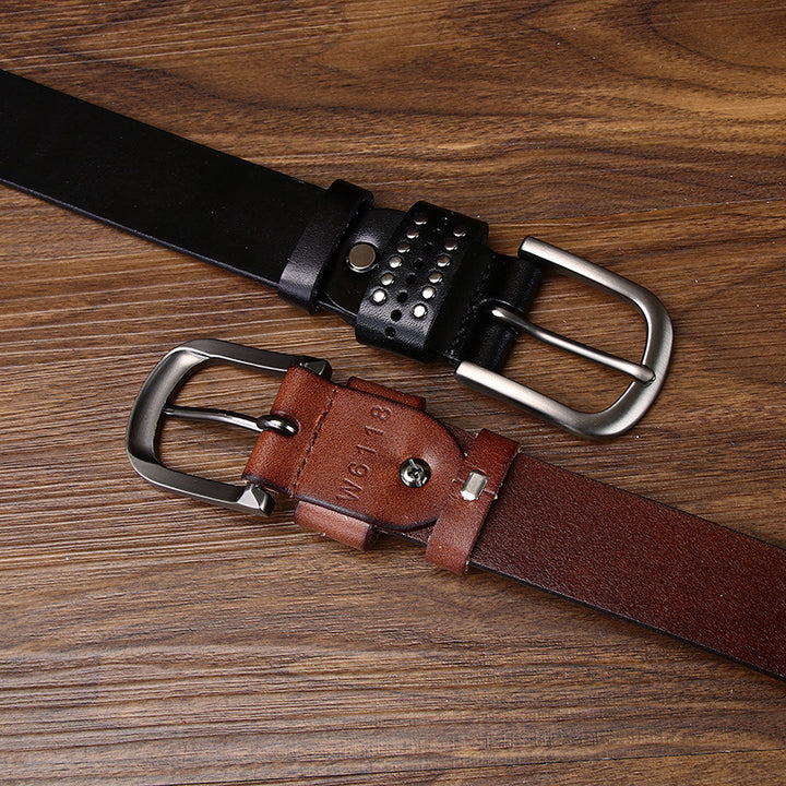 Phoenix Studded Leather Belt
