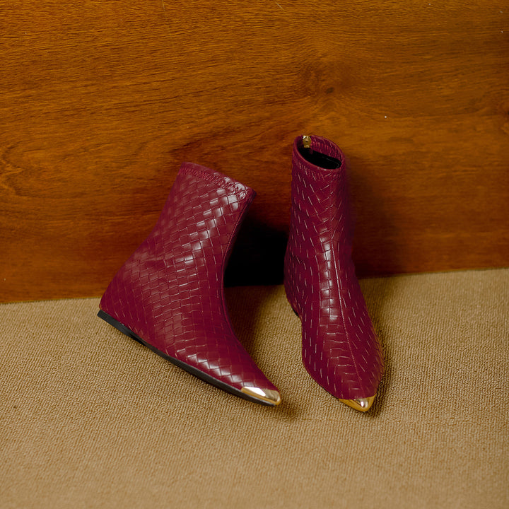 Lunara Woven Leather Boots