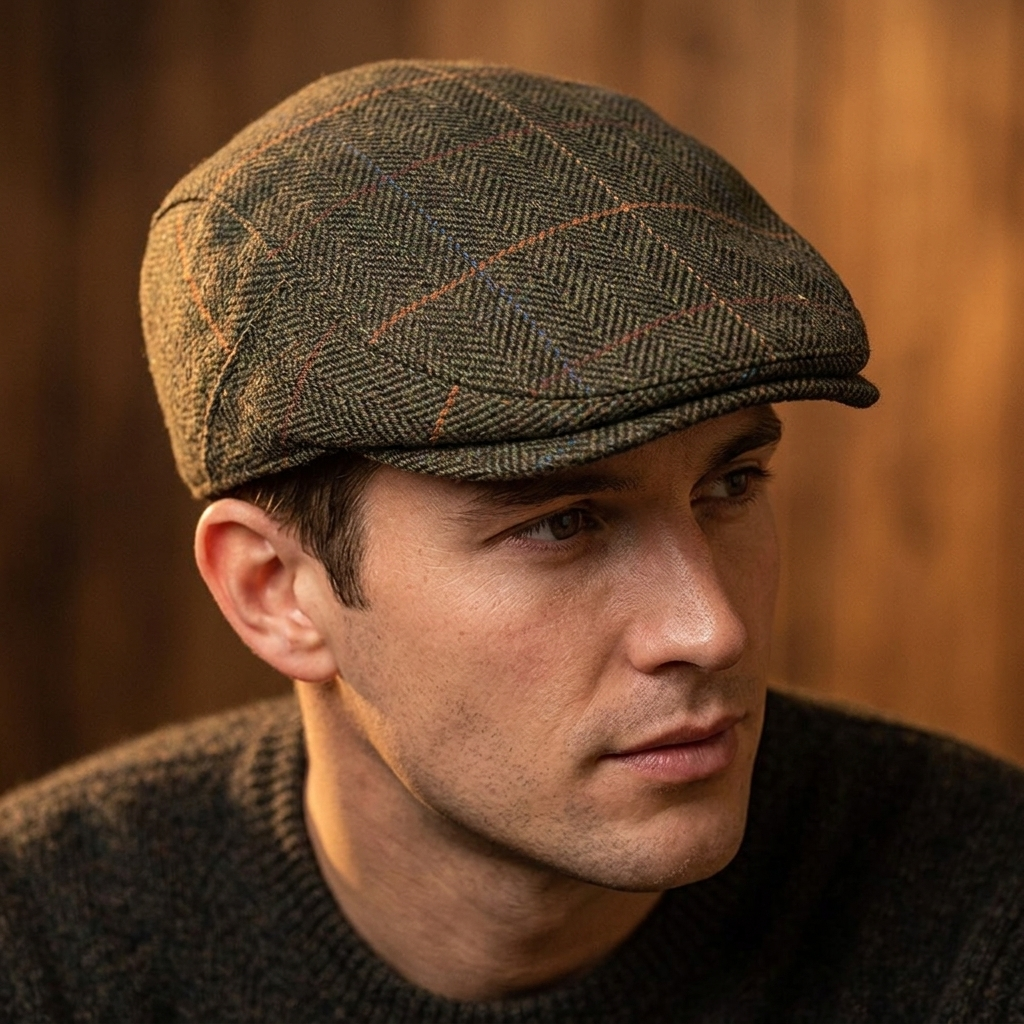 Harrison Herringbone Ivy Cap
