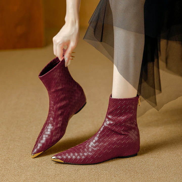 Lunara Woven Leather Boots