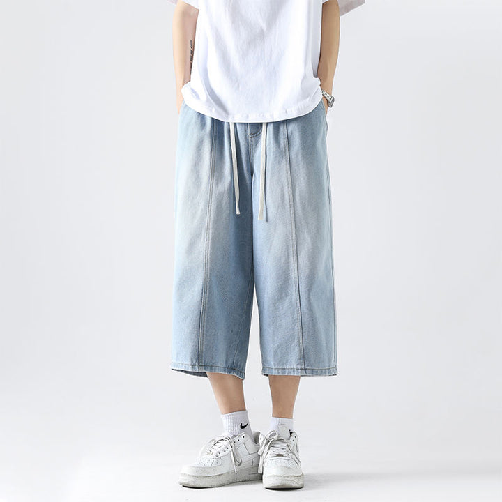 Dropline Denim Shorts