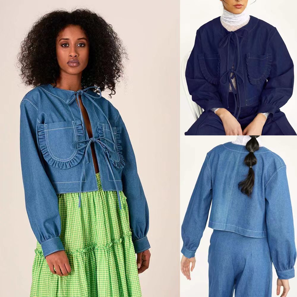 Marseille Cropped Ruffle Jacket