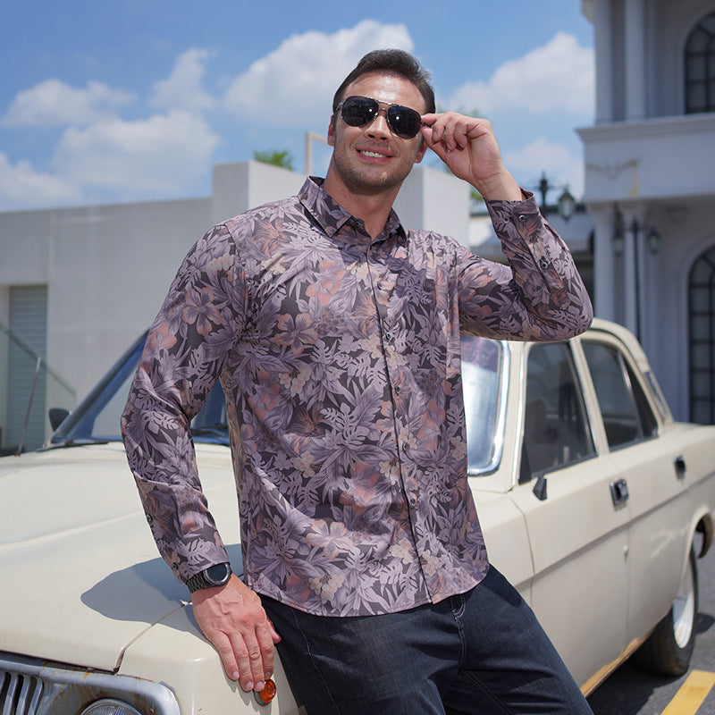 Midnight Floral Button-Up