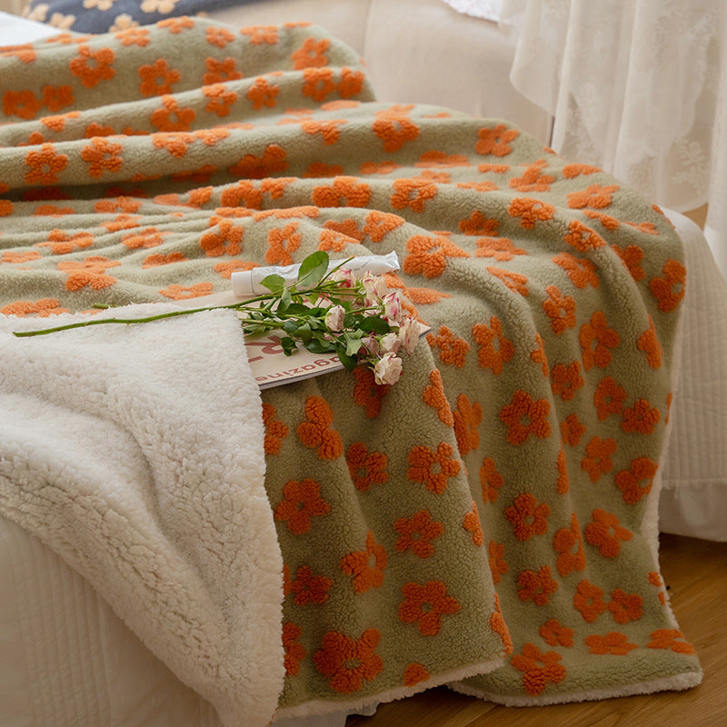 Daisy Bloom Sherpa Blanket
