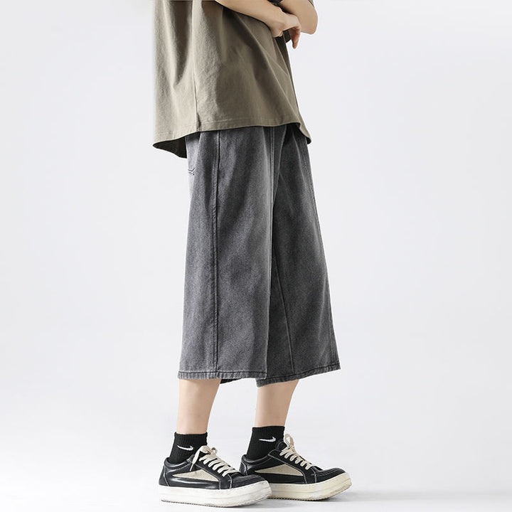 Dropline Denim Shorts