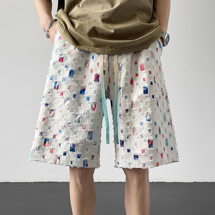 Mosaic Rippled Shorts