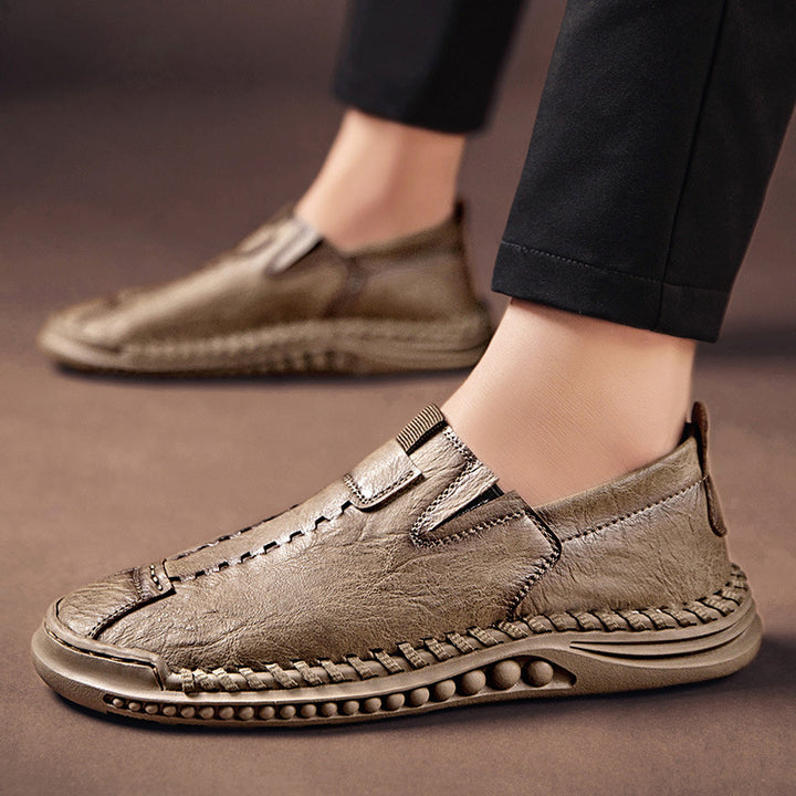 Straveero Leather Slip-Ons