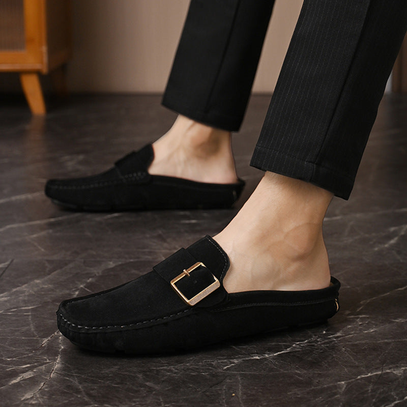 Hugo Mule Leather Loafers