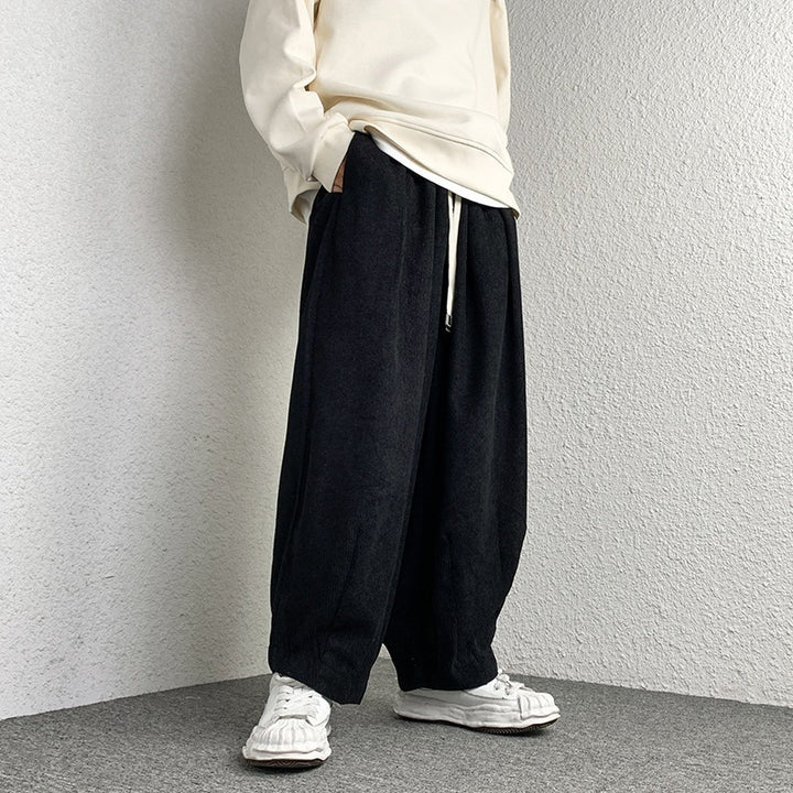Velour Wide-Leg Pants