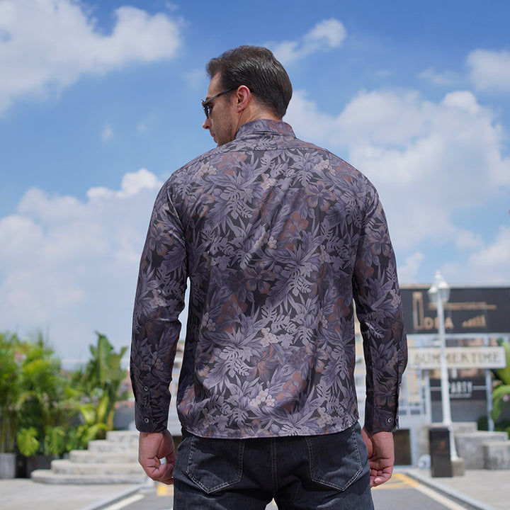 Midnight Floral Button-Up