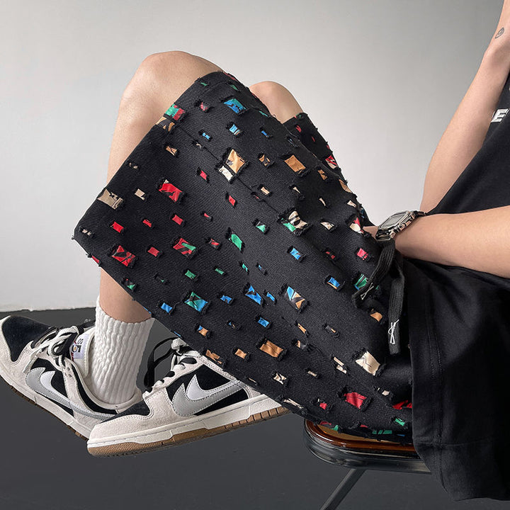 Mosaic Rippled Shorts