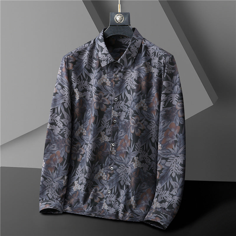 Midnight Floral Button-Up