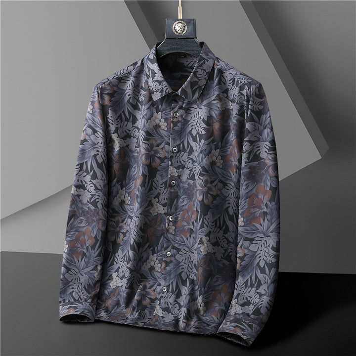 Midnight Floral Button-Up
