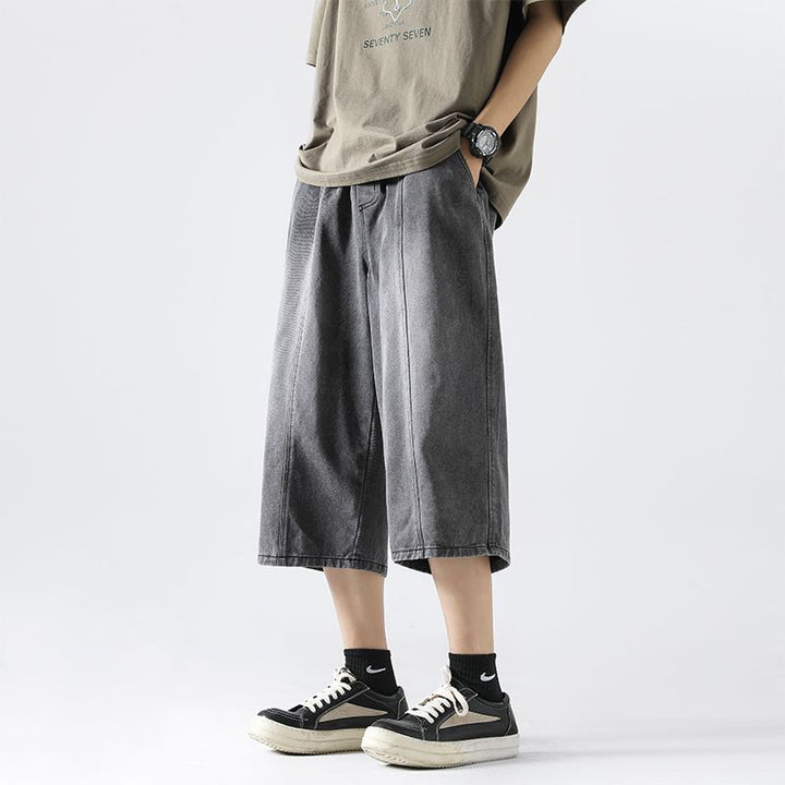 Dropline Denim Shorts