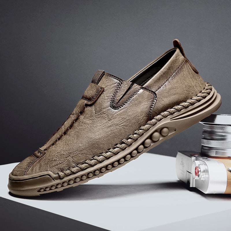 Straveero Leather Slip-Ons