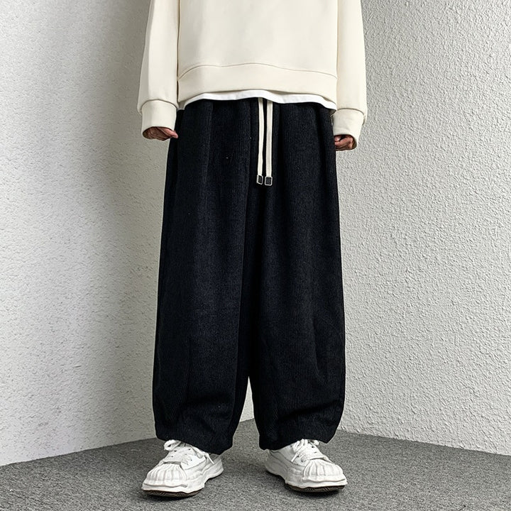 Velour Wide-Leg Pants