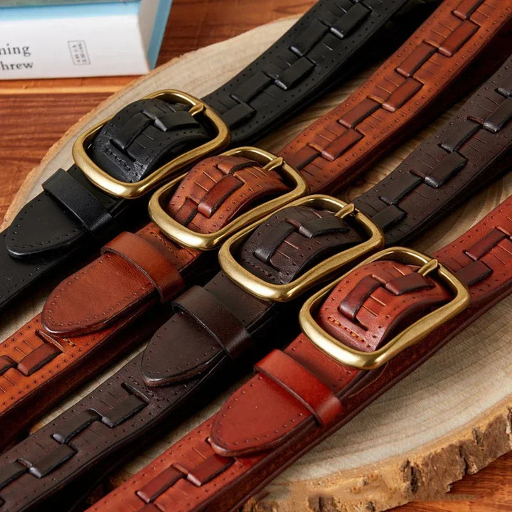 Heritage Woven Leather Belt