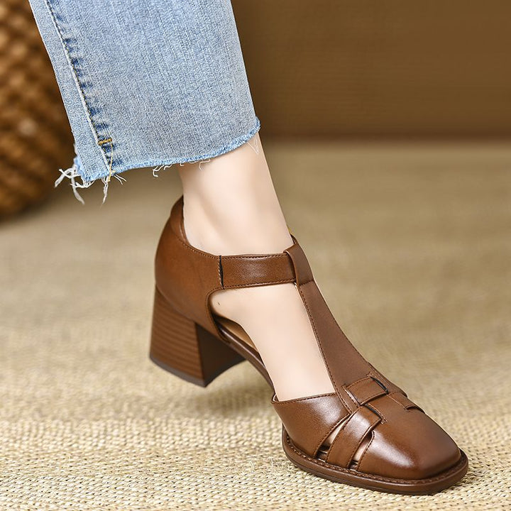 Marseille Leather Strap Heels