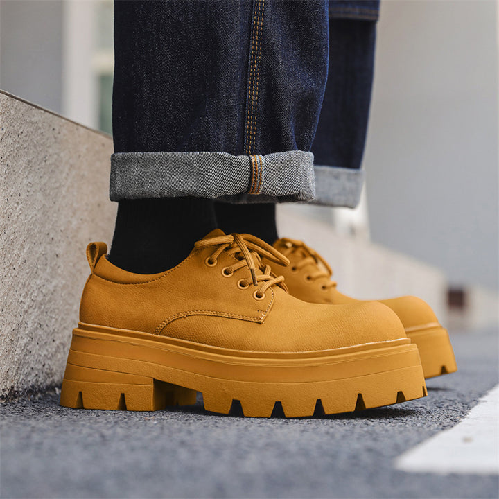 Enzo Genuine Leather Retro Derbies