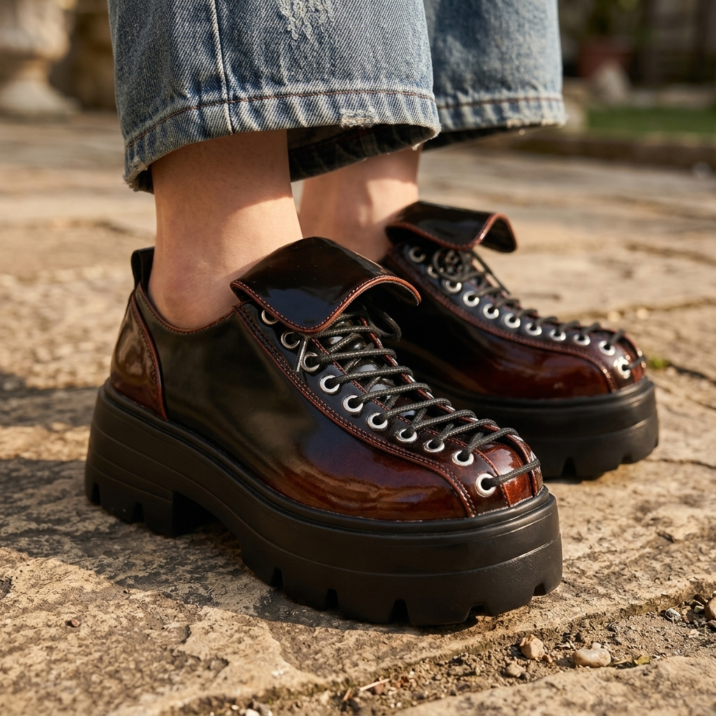 Cameron Leather Lug Derbies