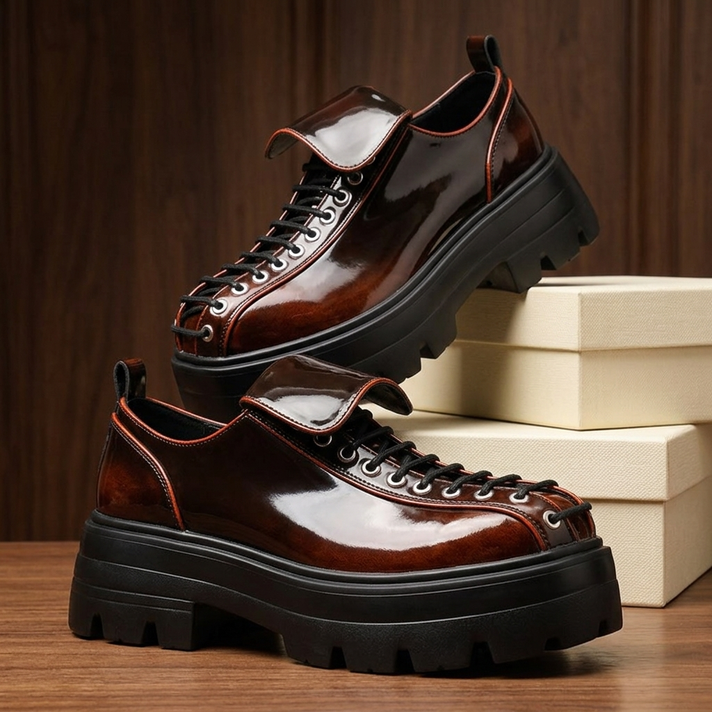 Cameron Leather Lug Derbies
