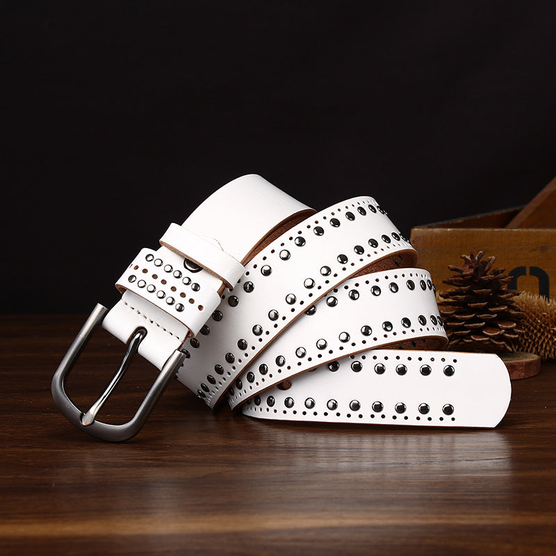 Phoenix Studded Leather Belt