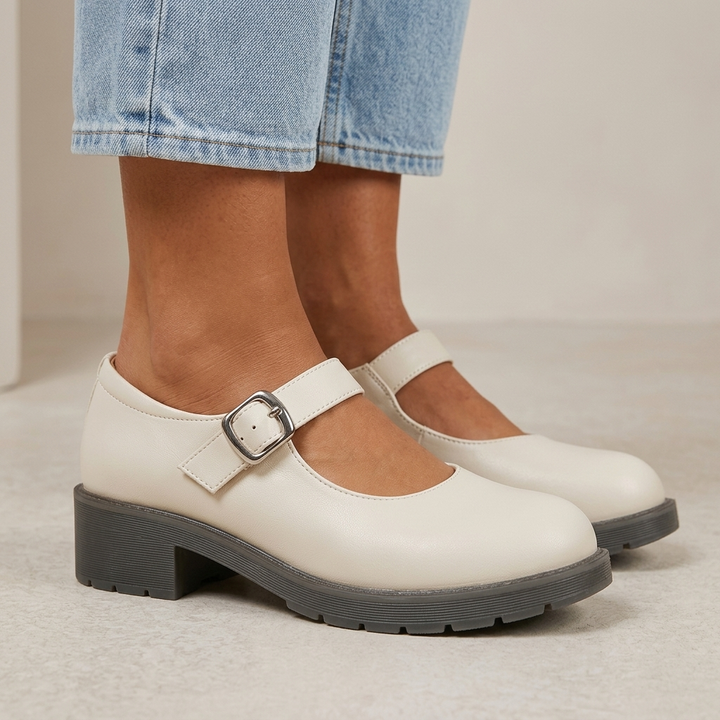Clara Leather Mary Jane Derbies