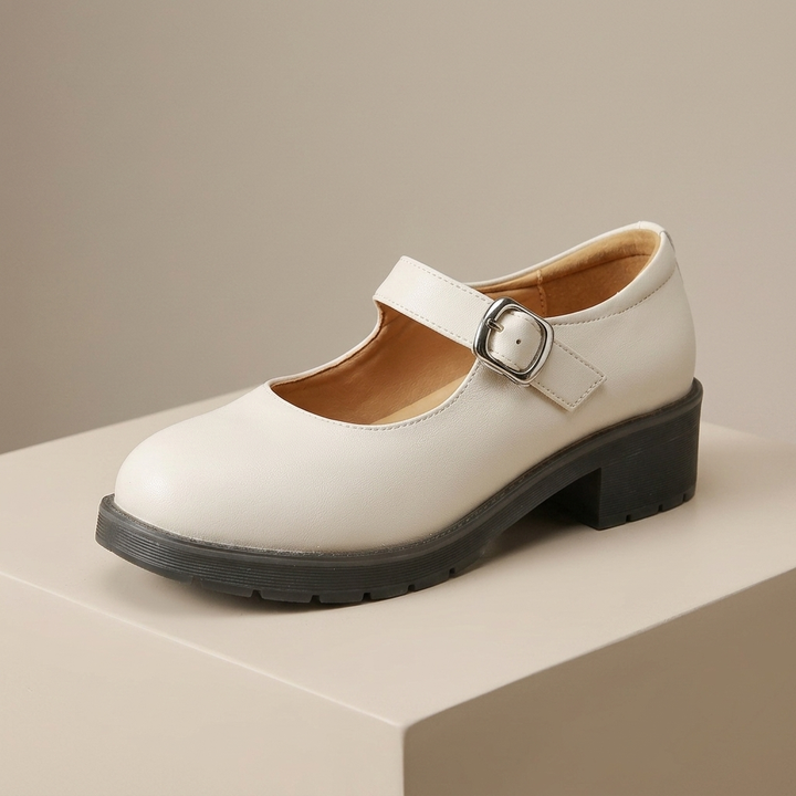 Clara Leather Mary Jane Derbies