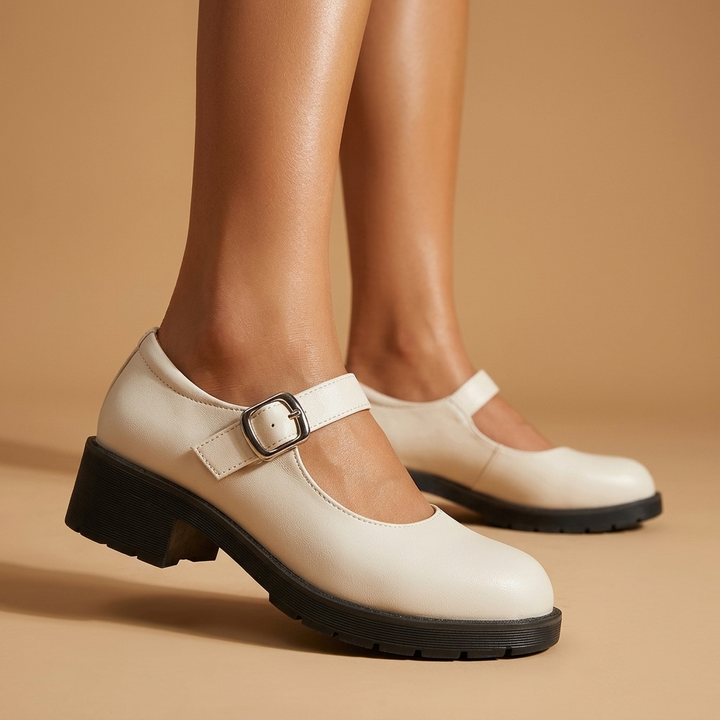 Clara Leather Mary Jane Derbies