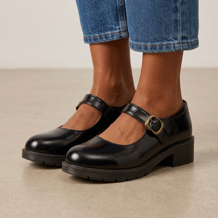 Clara Leather Mary Jane Derbies