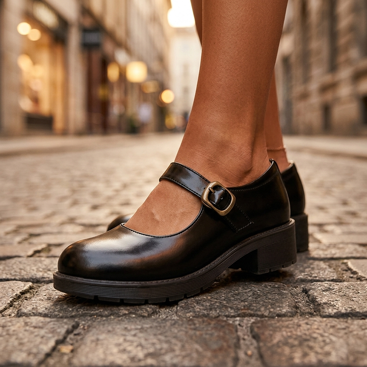 Clara Leather Mary Jane Derbies
