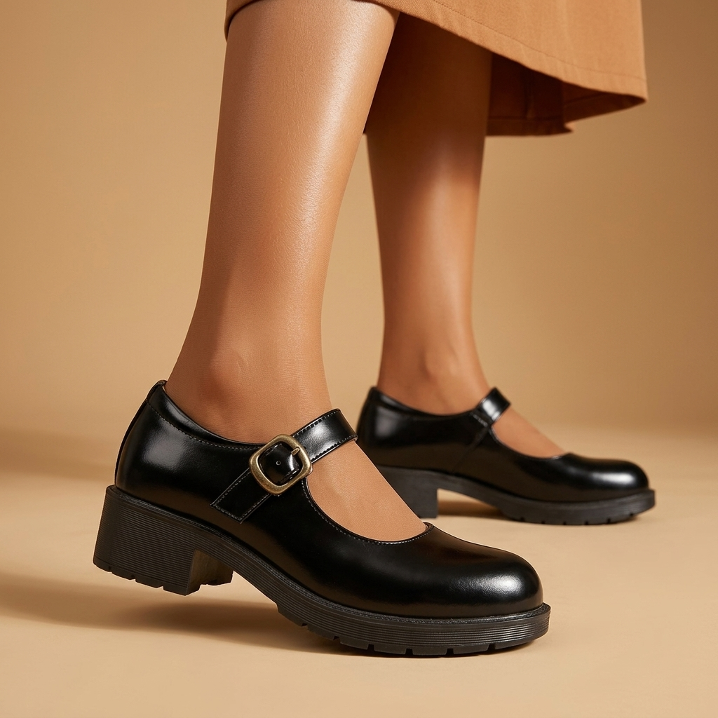 Clara Leather Mary Jane Derbies