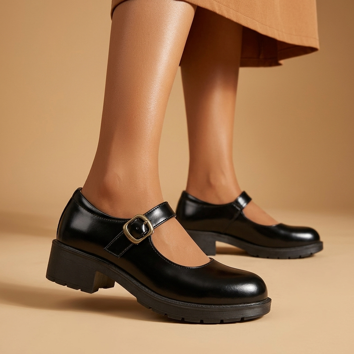Clara Leather Mary Jane Derbies