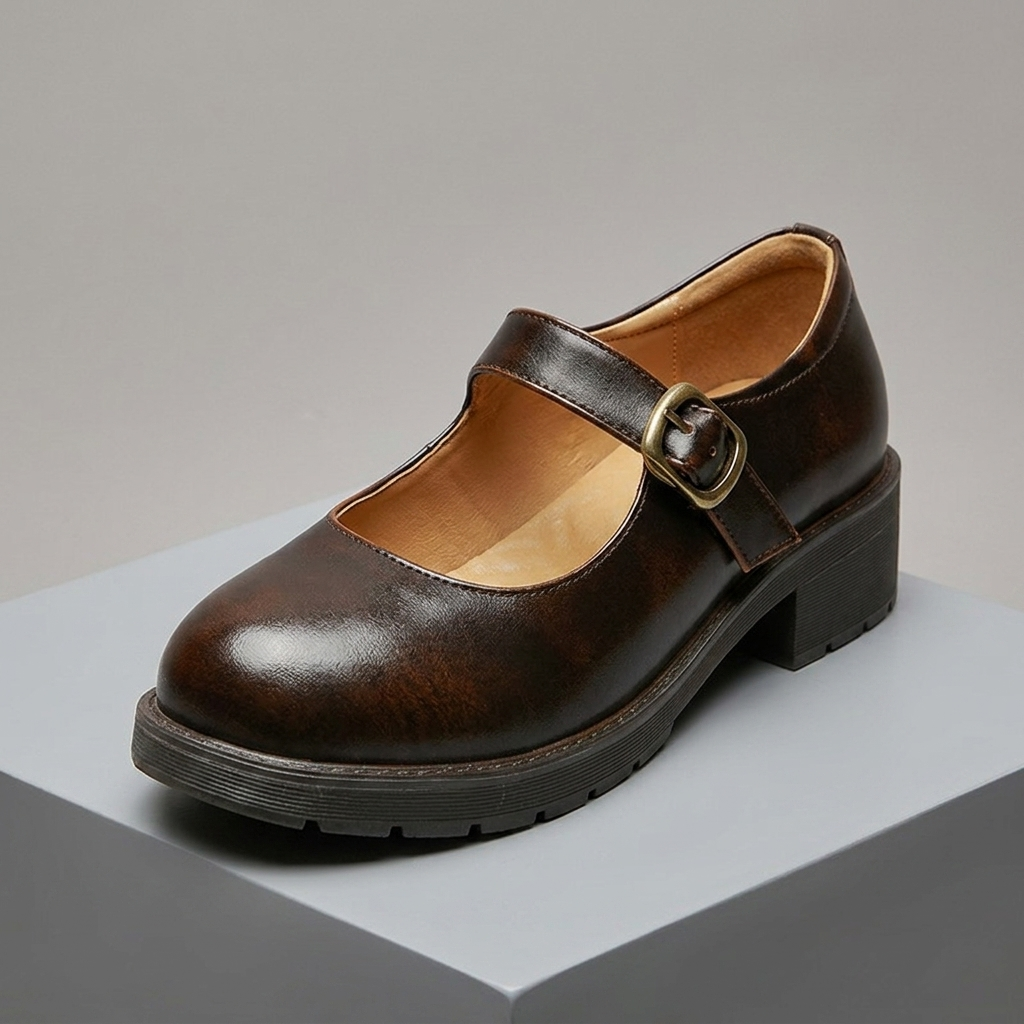 Clara Leather Mary Jane Derbies
