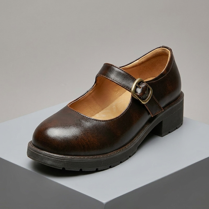 Clara Leather Mary Jane Derbies