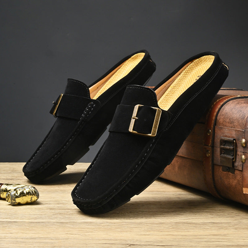 Hugo Mule Leather Loafers
