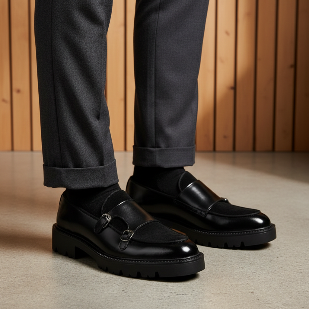 Montaro Genuine Leather Lug Derbies