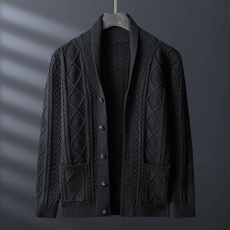 Castello Diamond-Knit Cardigan