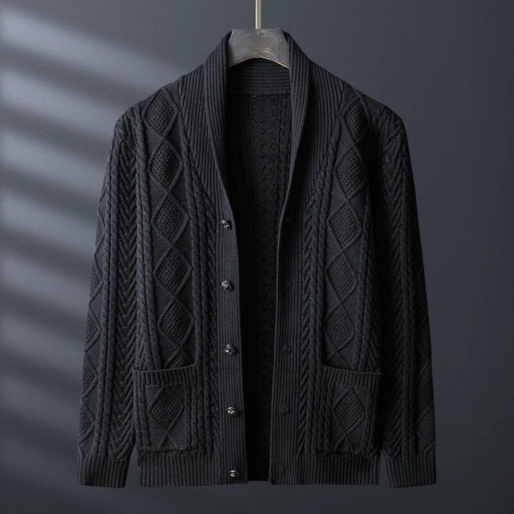 Castello Diamond-Knit Cardigan