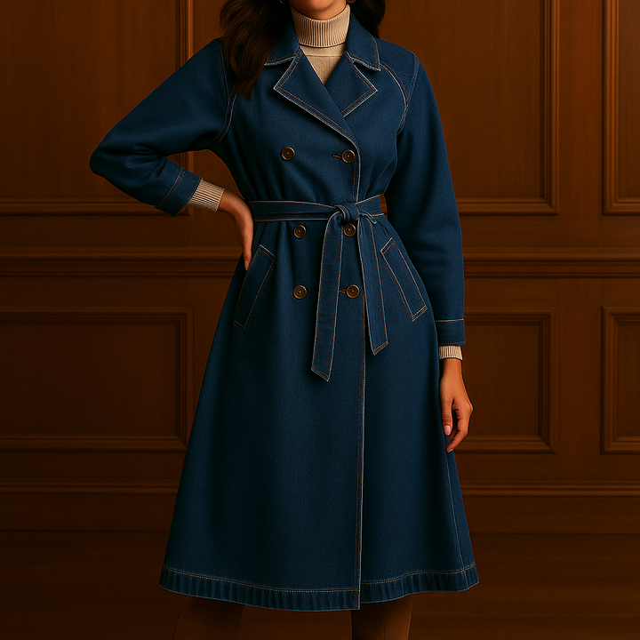 Amara Denim Trench Coat