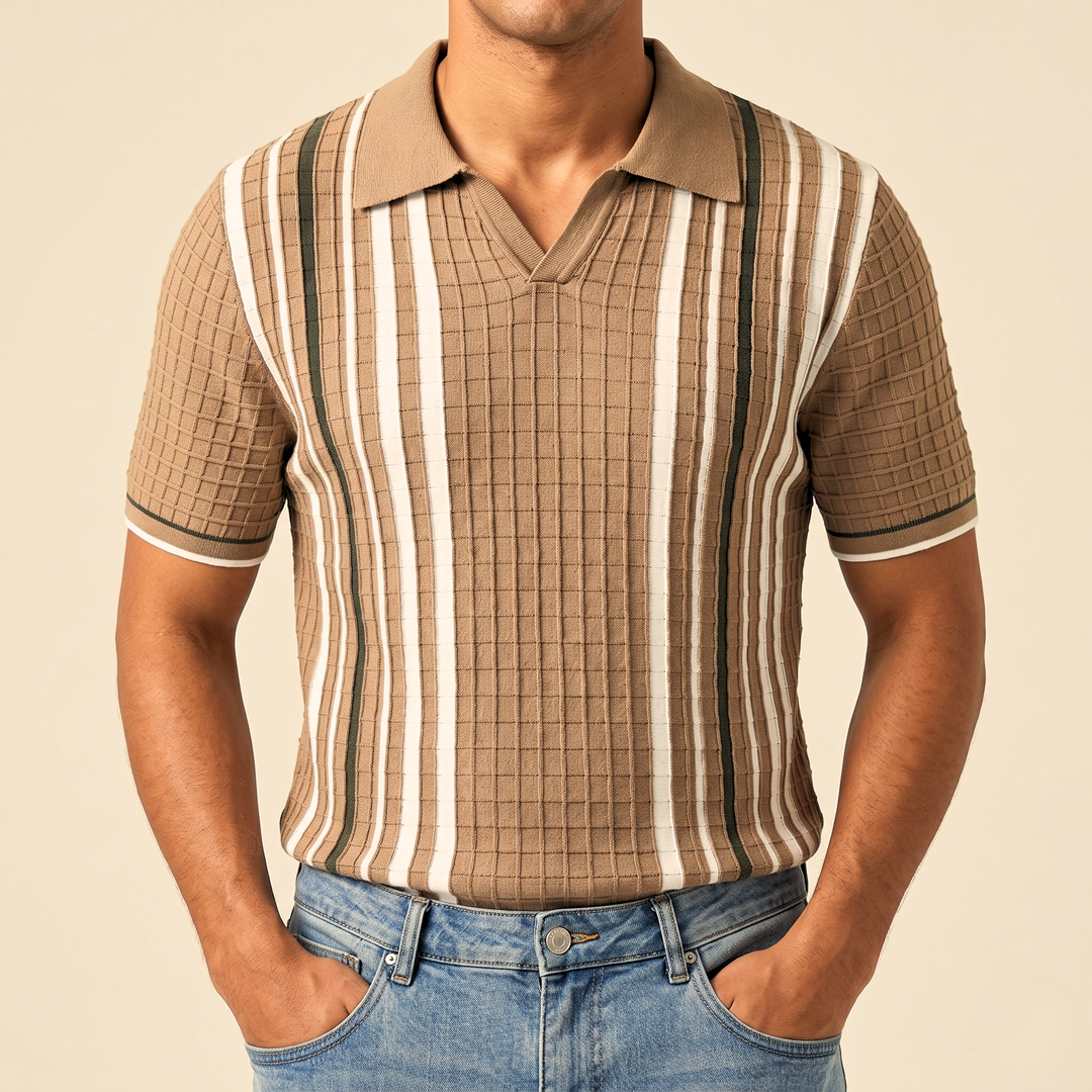 Portofino Stripe Knit Polo