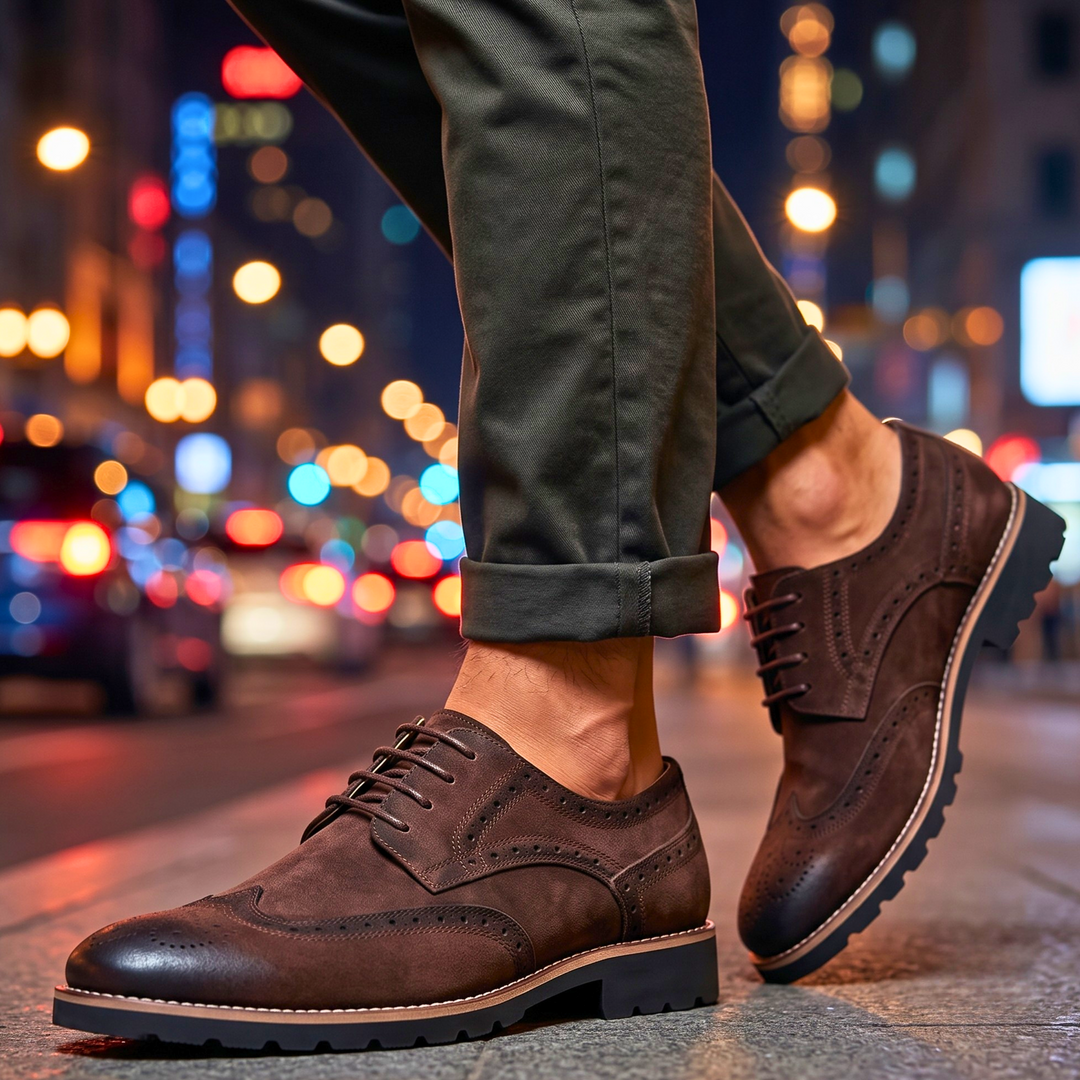 Wesley Burnished Leather Derbies