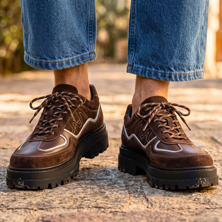 Maverick Retro Leather Derbies