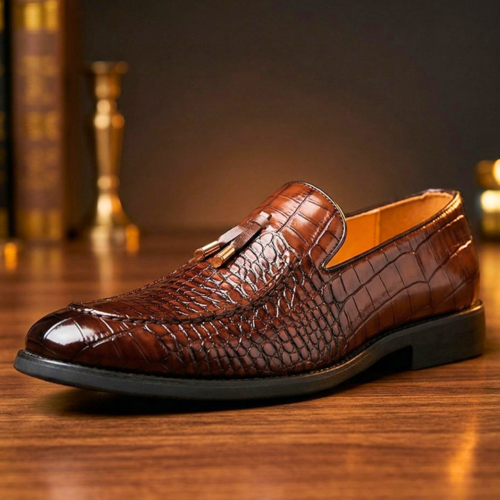 Corvano Textured Leather Dress Shoes