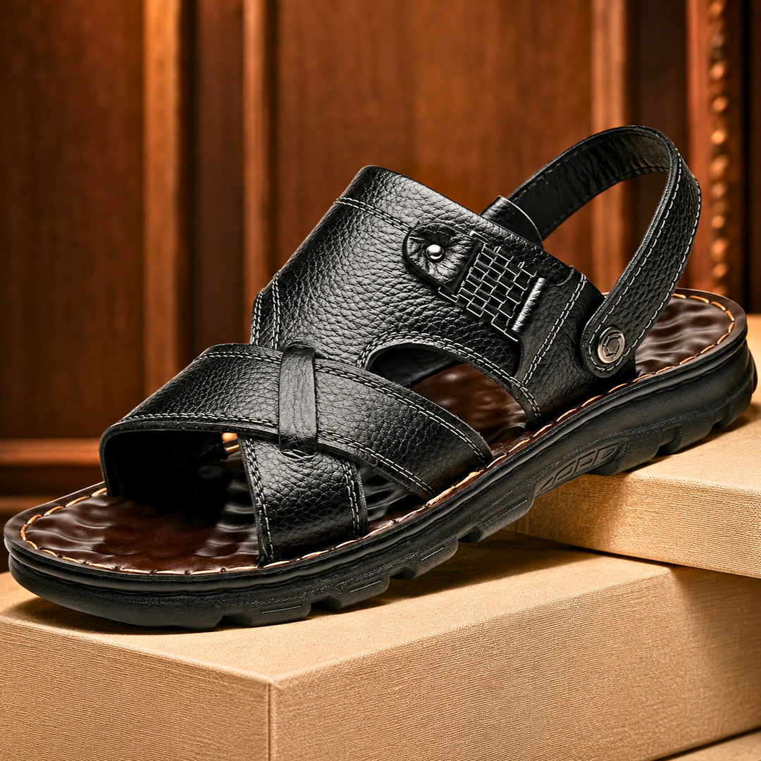 Dante Cushioned Leather Sandals