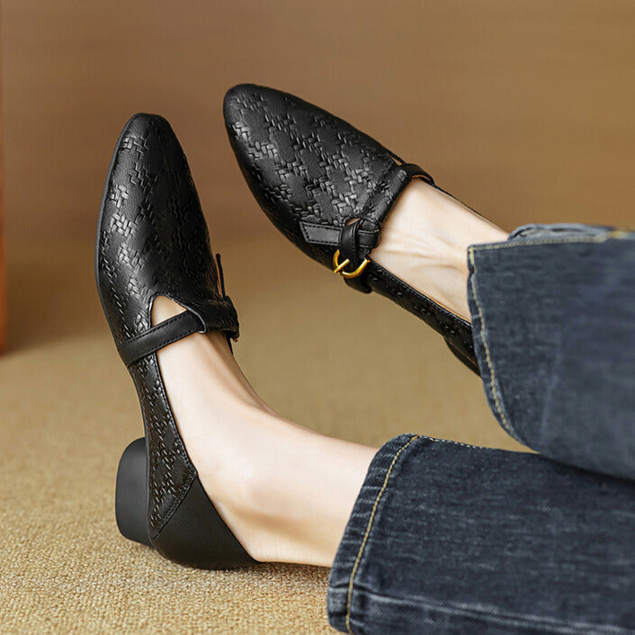 Alisa Block Heel Flats