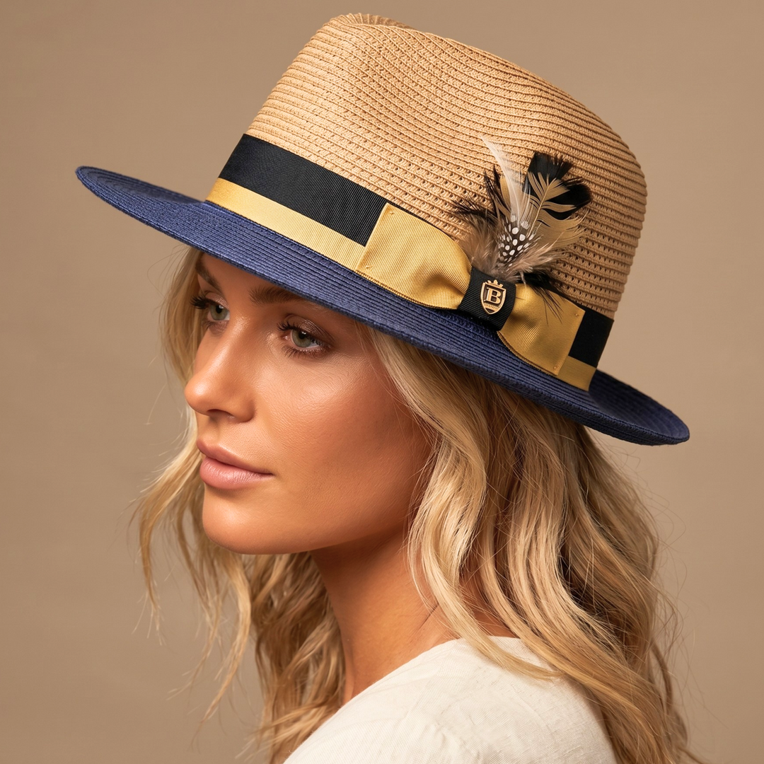 Bellamy Woven Feather Hat
