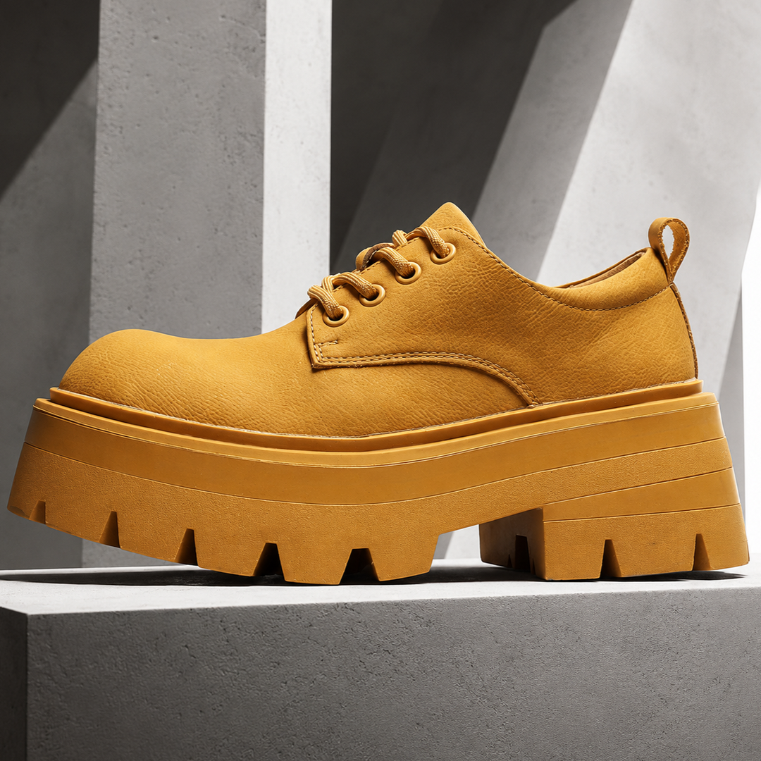 Enzo Genuine Leather Retro Derbies
