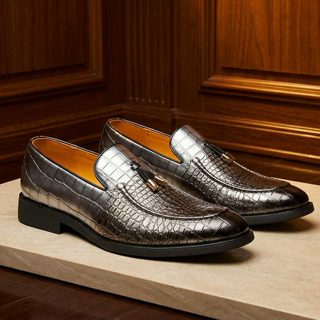 Corvano Textured Leather Dress Shoes